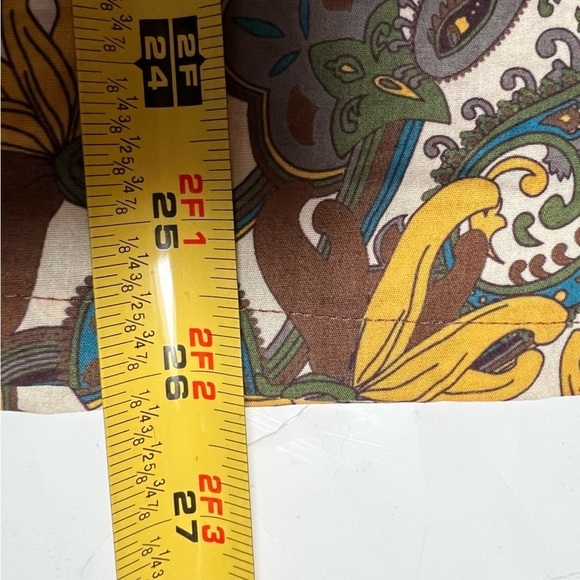 Lafayette 148 New York Paisley Cotton Poplin Tunic with Beaded Neckline Size 0 - Picture 12 of 12